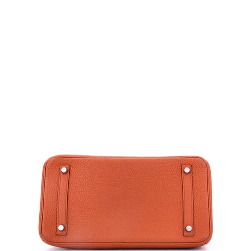 Pre-owned Hermes  Hermes Birkin Handbag Orange Togo With Palladium Hardware 30 In Brown