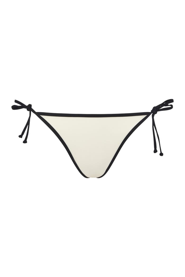 Cleo Bikini Bottom, Alternate, color, Egret/Black
