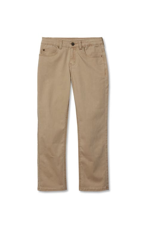 Lands' End Boys Iron Knee Twill 5 Pocket Pants In Neutral