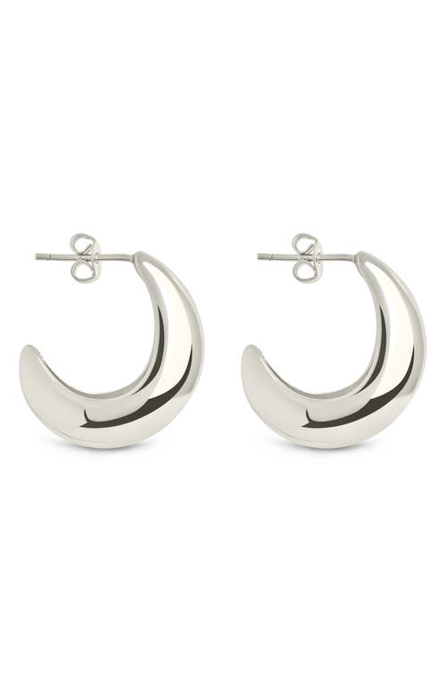 Sterling Forever Jolene Bubble Huggie Hoop Earrings In Silver