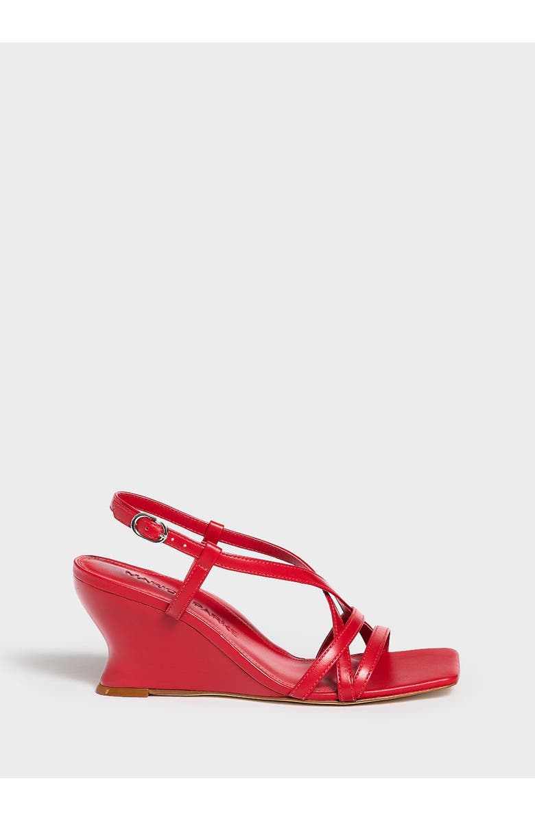 MARION PARKE Sabine Wedge | Nappa, Main, color, Lipstick Red