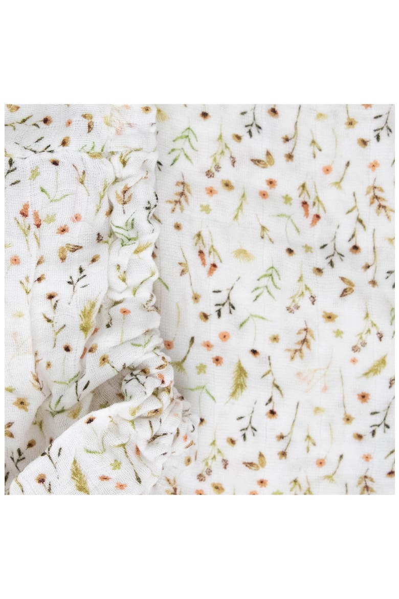 Organic Cotton Muslin Crib Sheet, Alternate, color, FLORAL FIELD