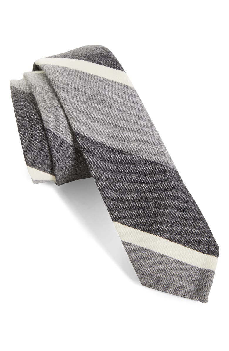 Thom Browne Stripe Wool & Cotton Tie, Main, color,