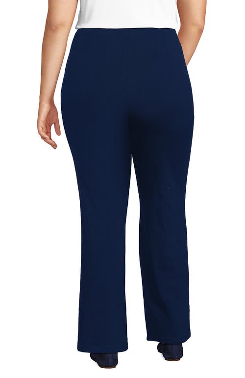 Lands' End Starfish High Rise Pintuck Bootcut Pants In Deep Sea Navy