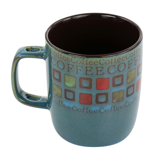 Mr Coffee Mr. Coffee Cafe Americano 8 Piece 13oz Ceramic Cup And Spoon Set In Multi