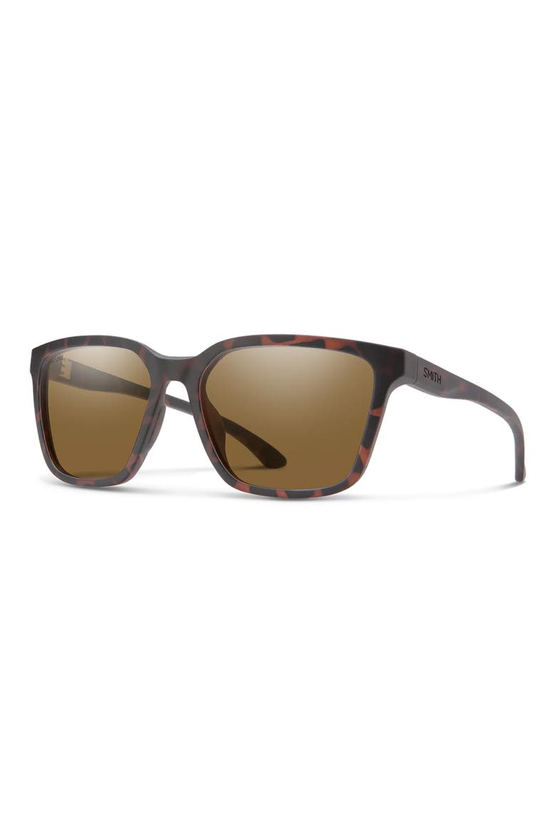 Shoutout Core 57mm ChromaPop™ Polarized Square Sunglasses, Alternate, color, MATTE TORTOISE / POLARIZED BROWN