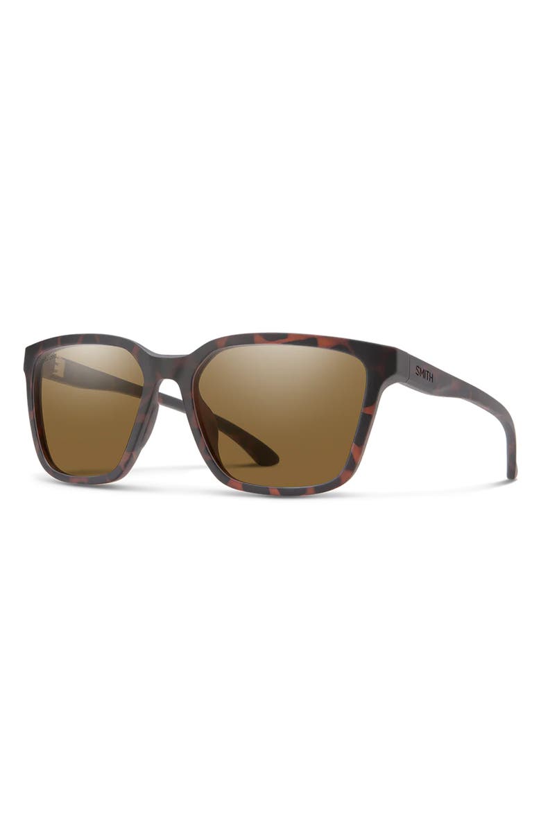 Smith Shoutout Core 57mm ChromaPop<sup>™</sup> Polarized Square Sunglasses, Alternate, color, Matte Tortoise / Polarized Brown