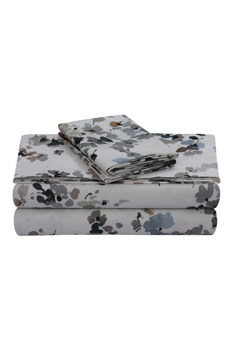 Lisbon 300 Thread Count Cotton Sateen Sheet Set, Main, color, GREY