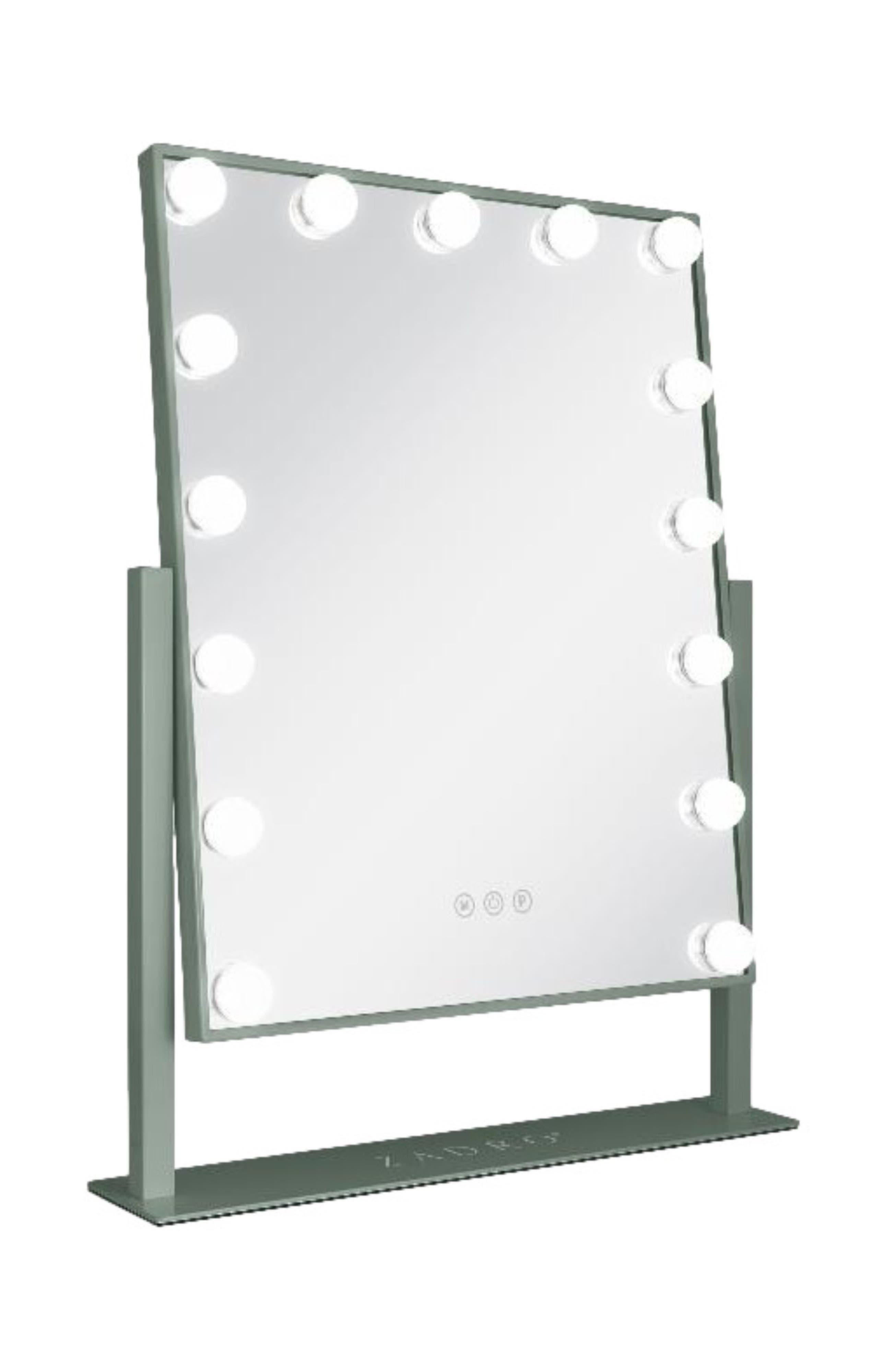 Zadro Medium Vertical Hollywood Makeup Mirror with Lights in Dark Green 