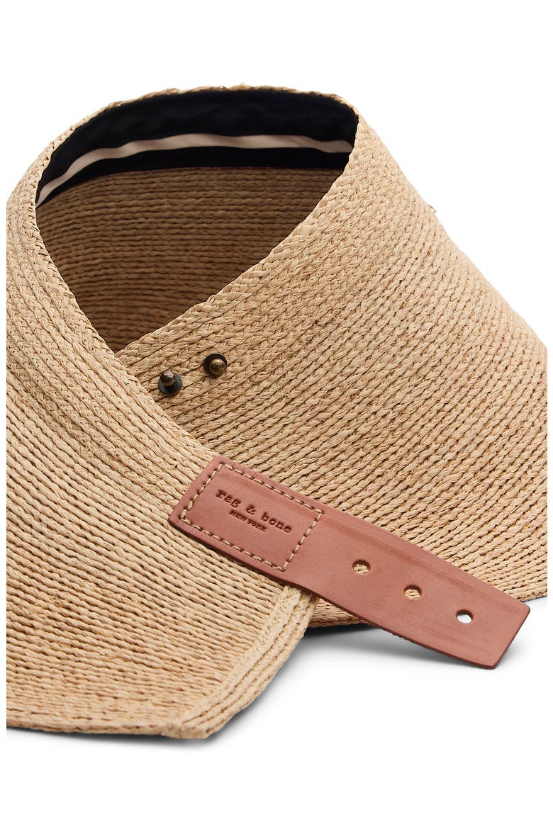 Meredith Rollable Raffia Visor, Alternate, color, NATURAL
