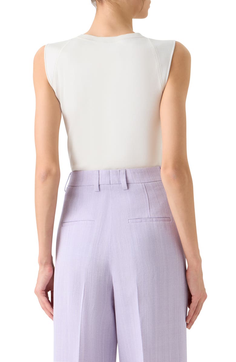 Akris Sleeveless Silk Sweater, Alternate, color, Ecru