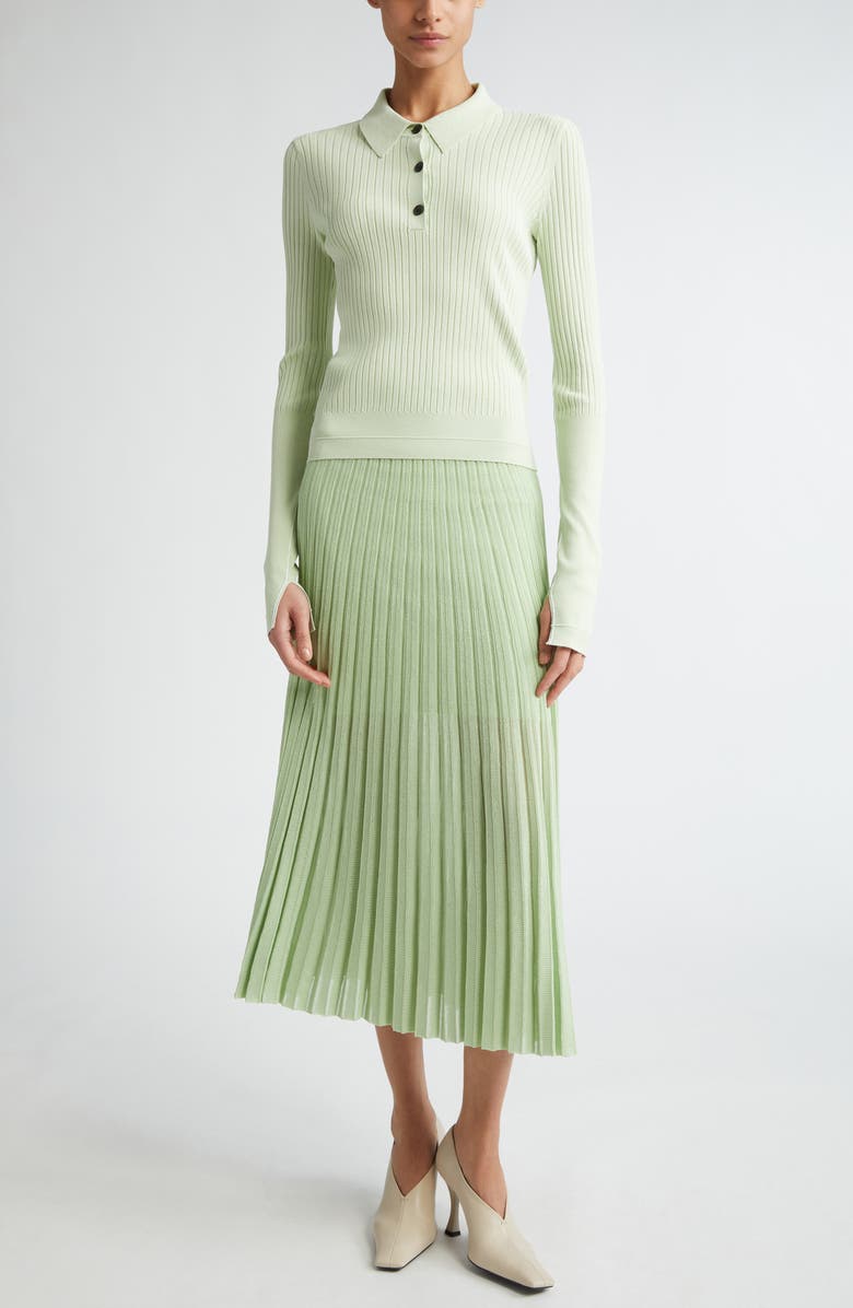 Maria McManus Sheer Pleated Midi Sweater Skirt, Alternate, color, 