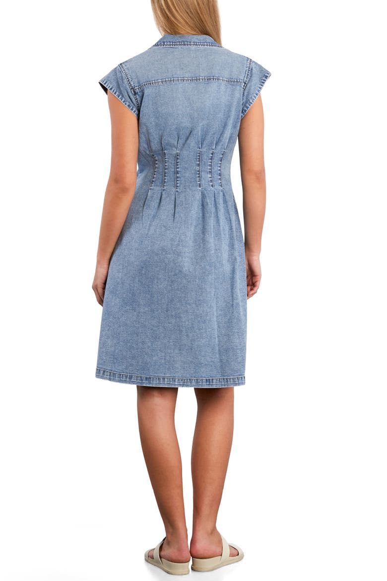 Perfect Pleats Denim Dress, Alternate, color, DENIM DREAM