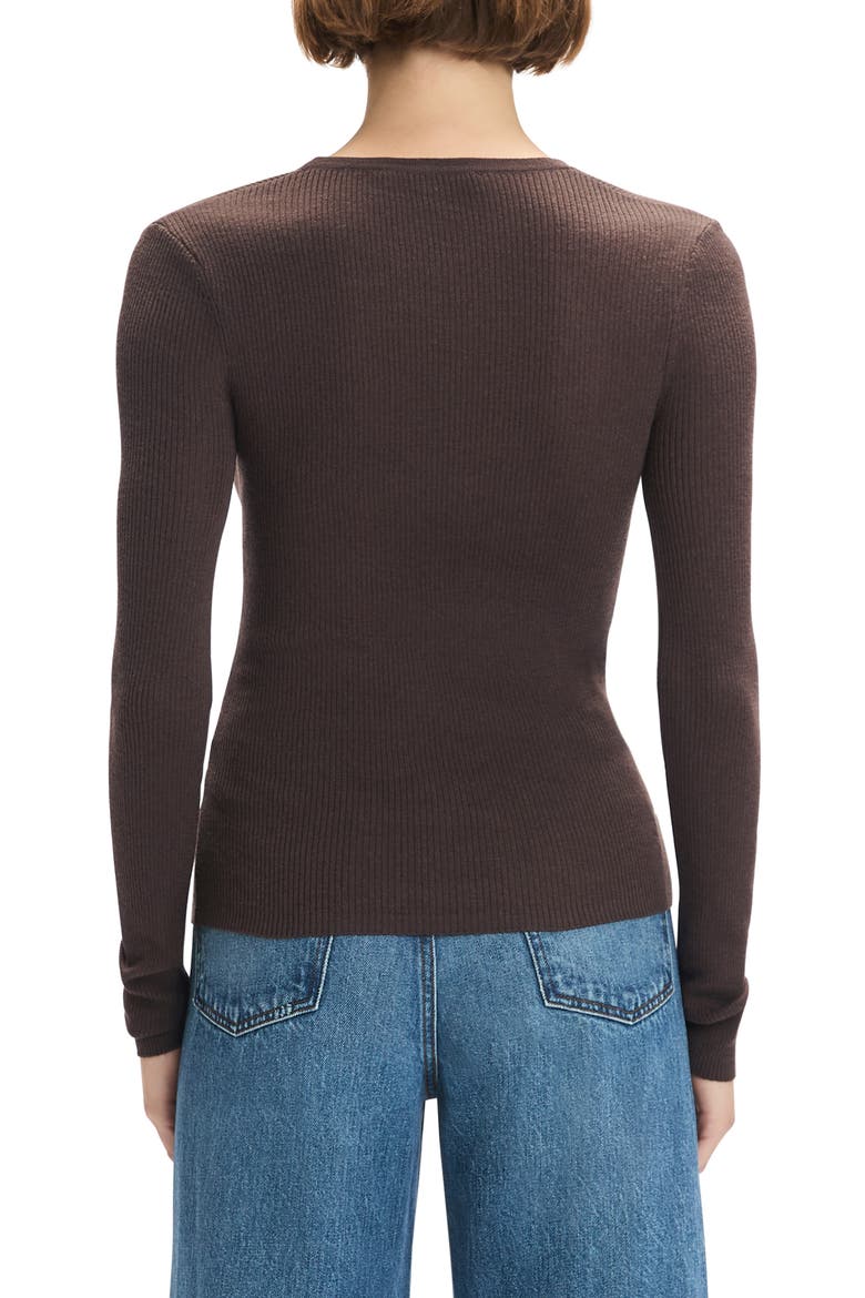 Take It Easy Wool Sweater, Alternate, color, COFFEE