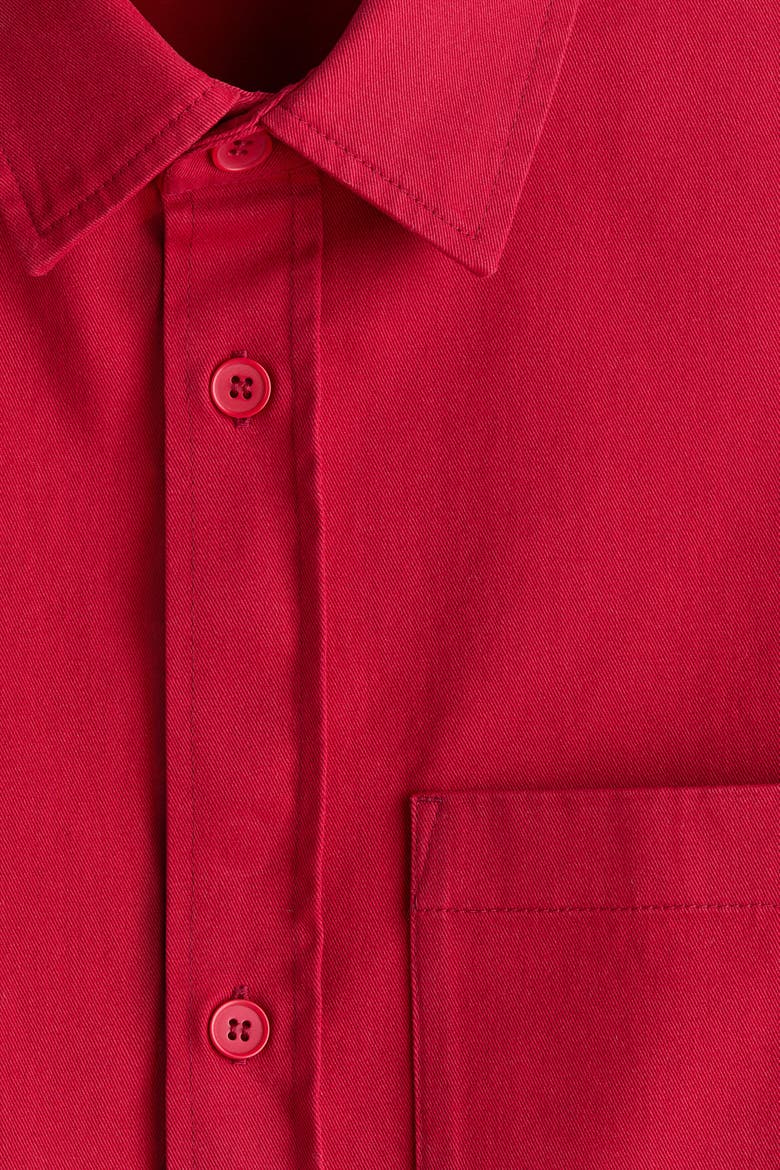 Relaxed-fit Embroidered-motif Cotton Shirt, Alternate, color, Red/Drive District