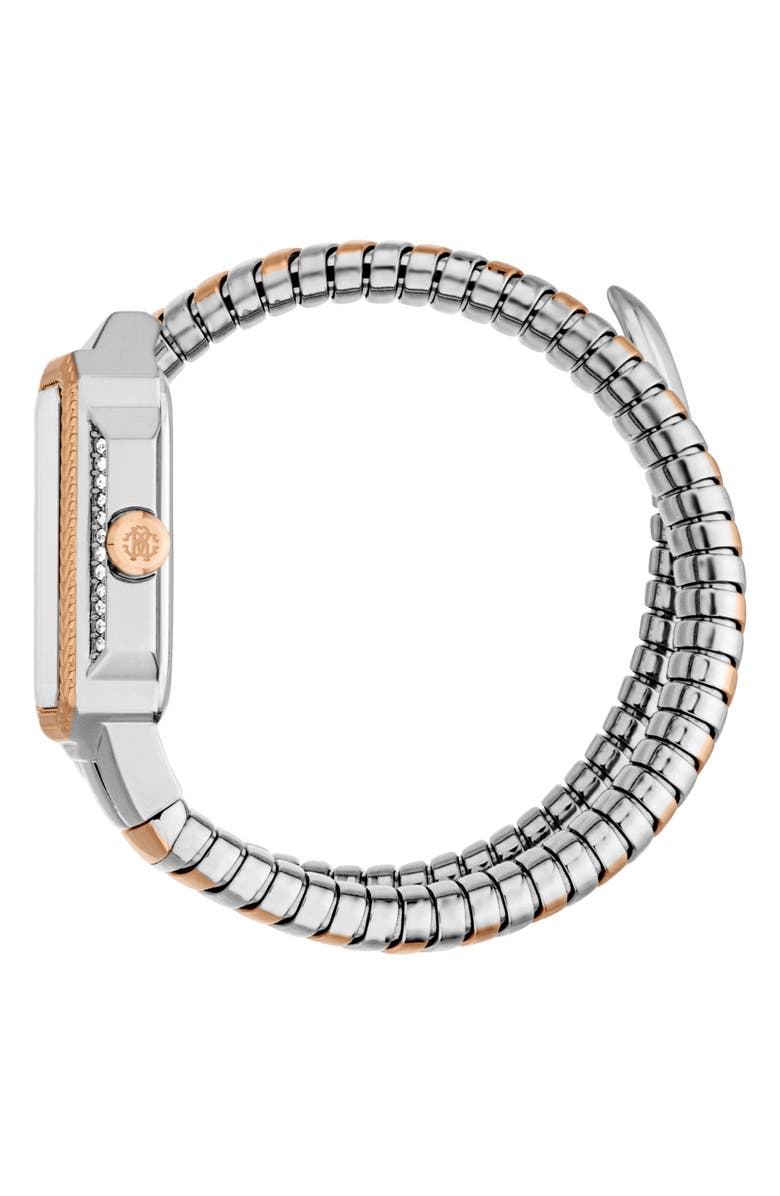 Roberto Cavalli Vera Snake Wraparound Bracelet Watch, 22mm x 32mm, Alternate, color,