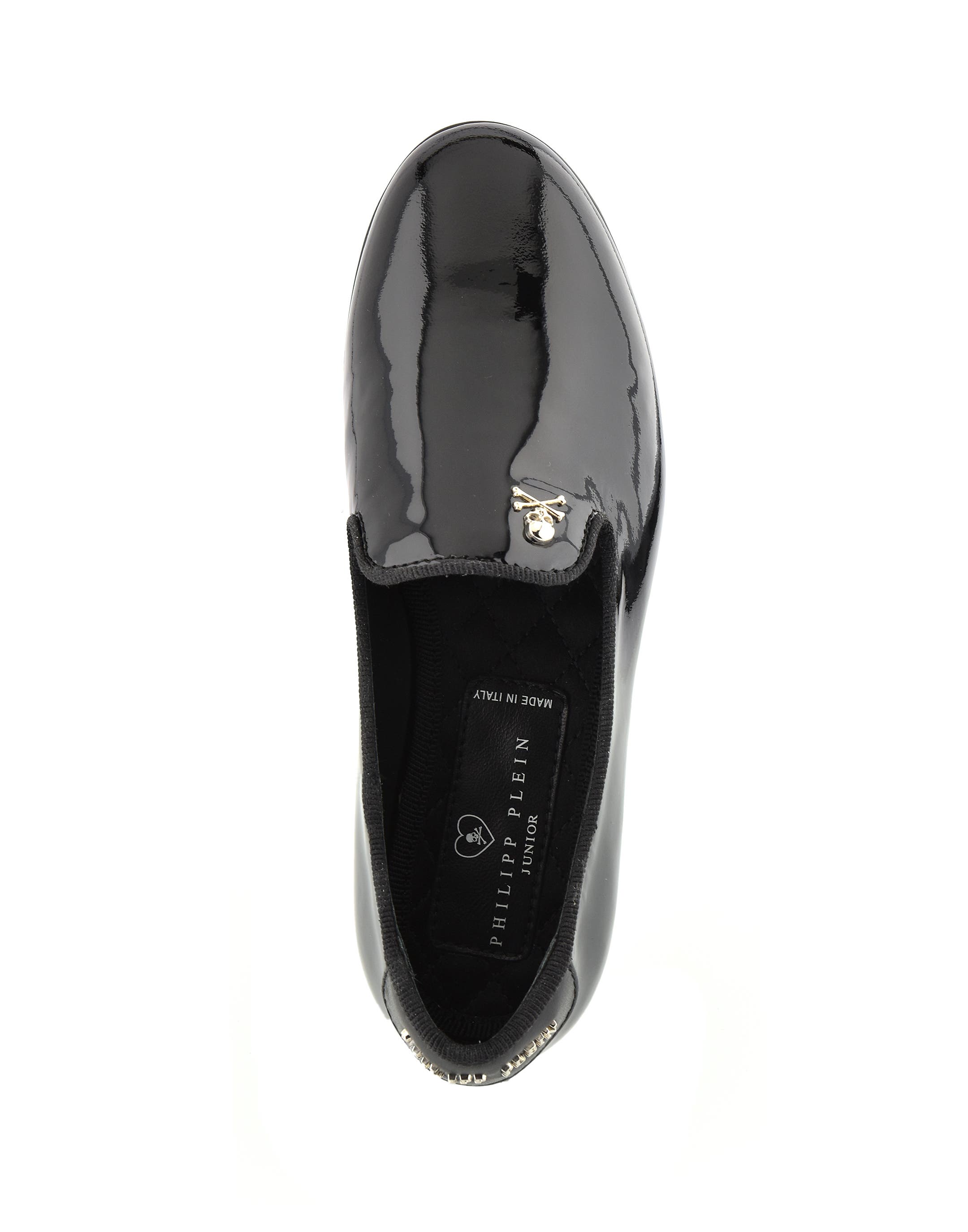 Loafers Patent Skull Boy, Alternate, color, black