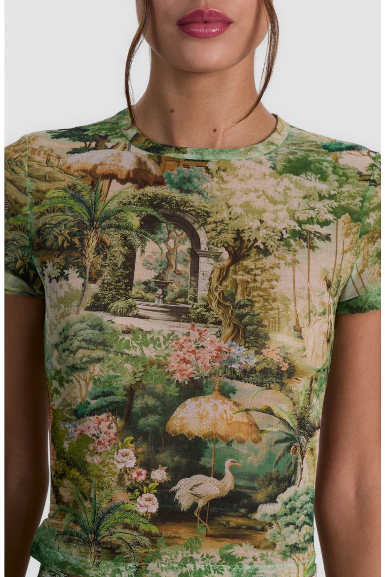 Tess Stretch Mesh T-Shirt, Alternate, color, TERRAIN LG
