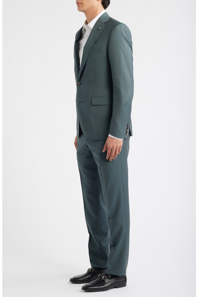 Esprit Solid Wool Suit, Alternate, color, DARK TEAL