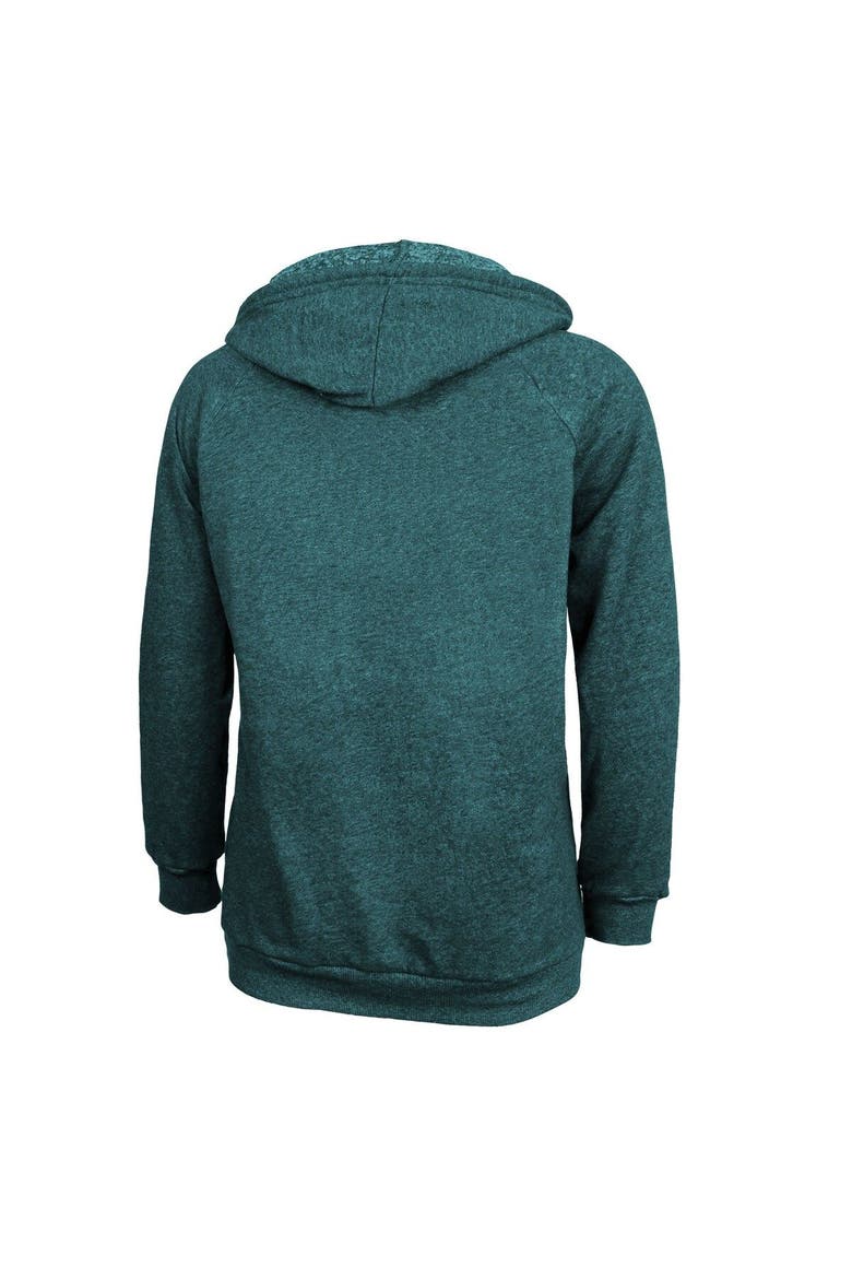 Women's Majestic Threads Midnight Green Philadelphia Eagles Super Bowl LVII Extra Point Tri-Blend Pullover Hoodie, Alternate, color, Green