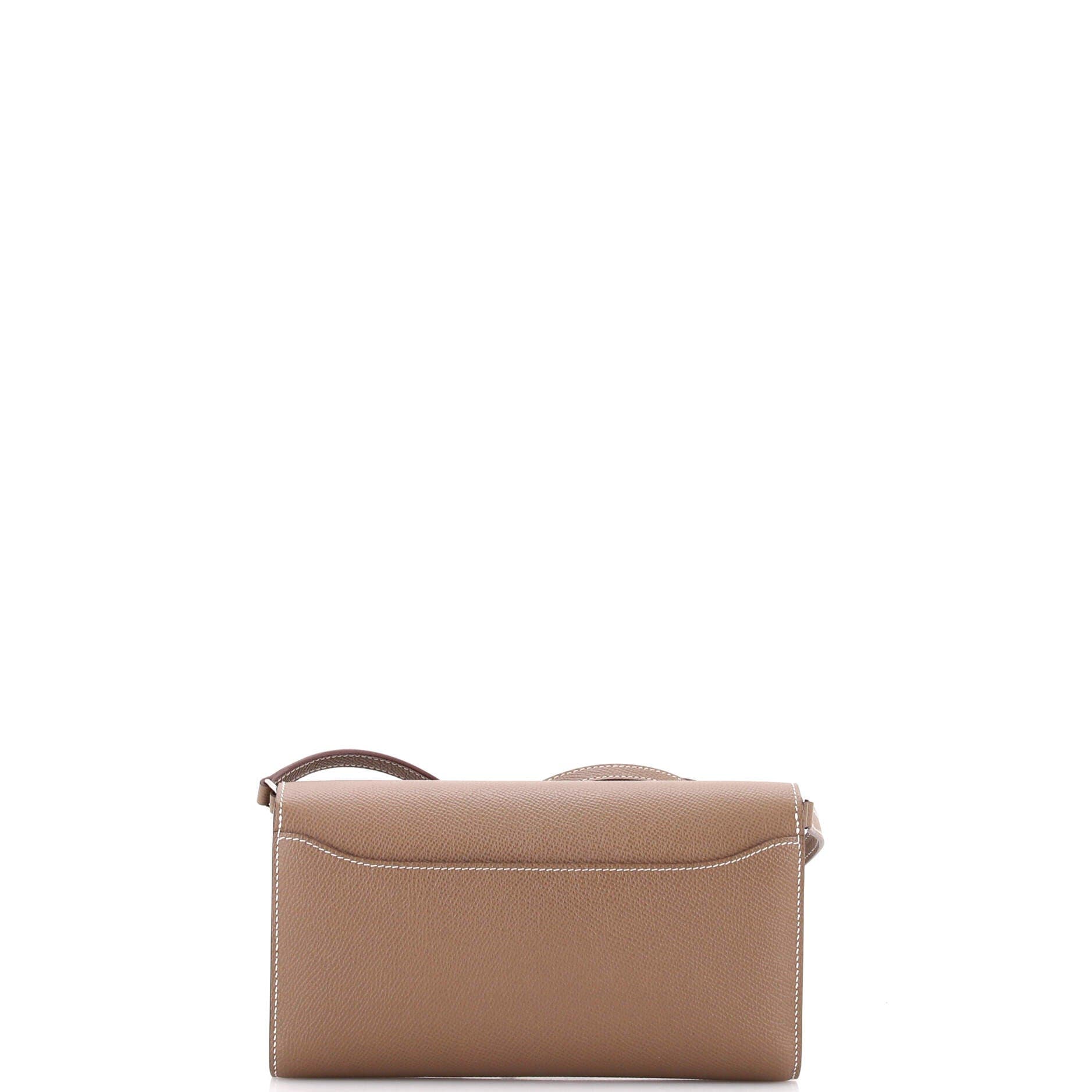 Pre-Owned Hermes Constance To Go Wallet Epsom, Alternate, color, Etoupe