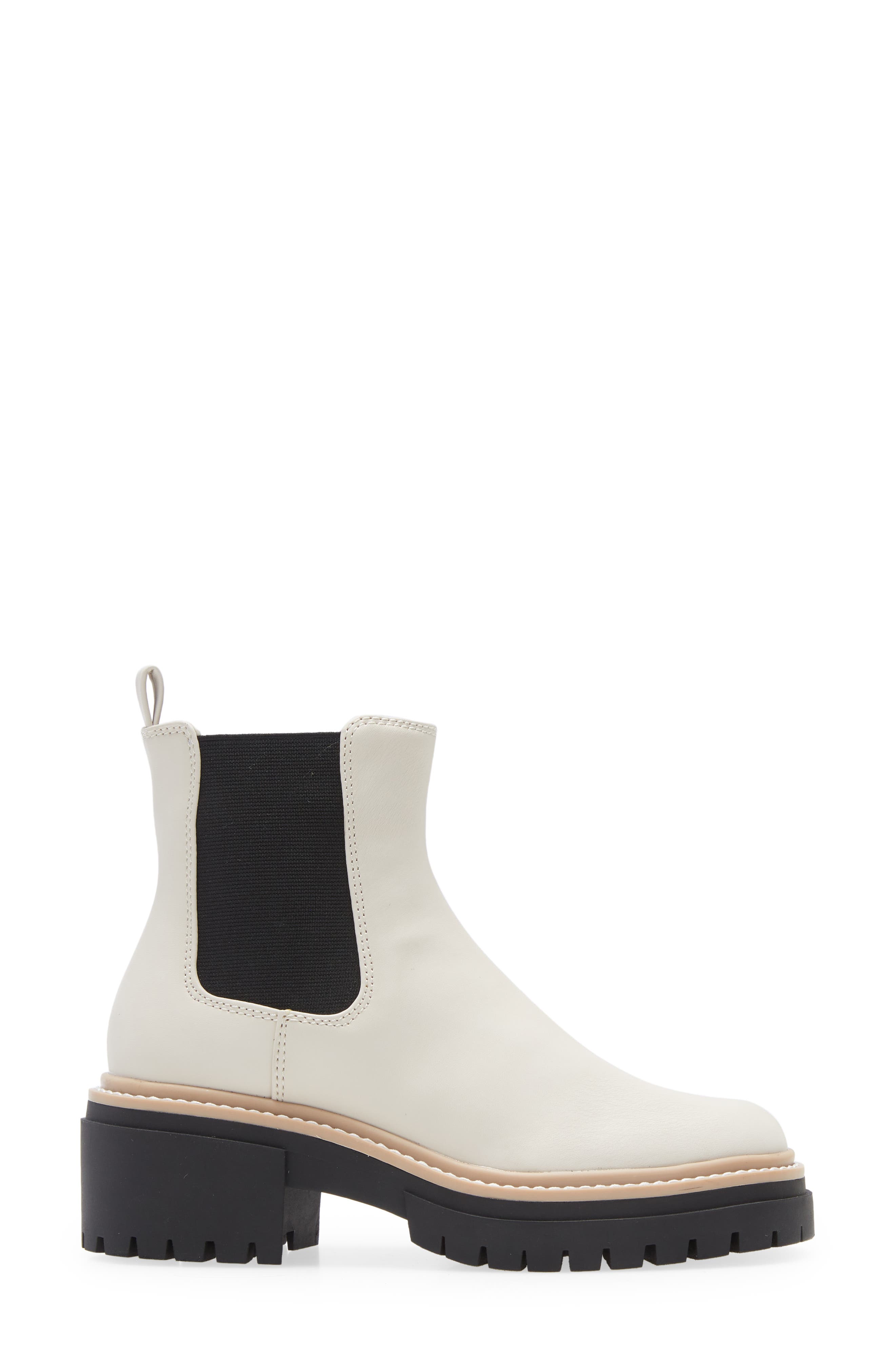 Mira Lug Sole Chelsea Bootie, Alternate, color, IVORY