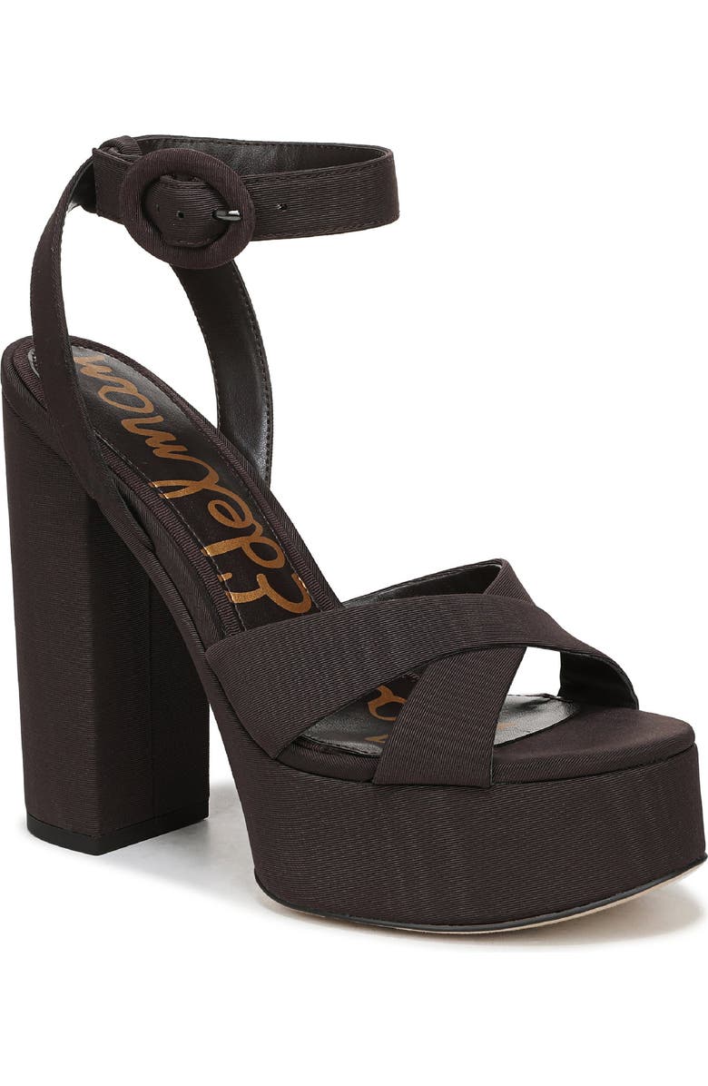 Sam Edelman Savannah Ankle Strap Platform Sandal, Main, color, Cocoa