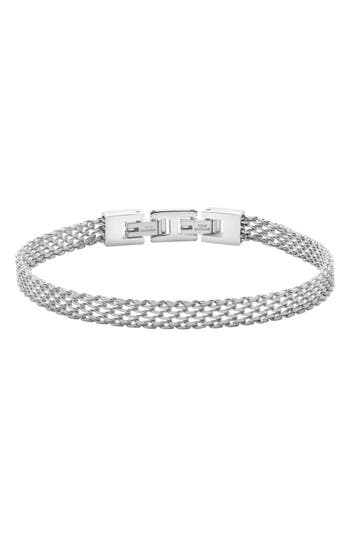 Geoffrey Beene Stainless Steel Mesh Chain Bracelet