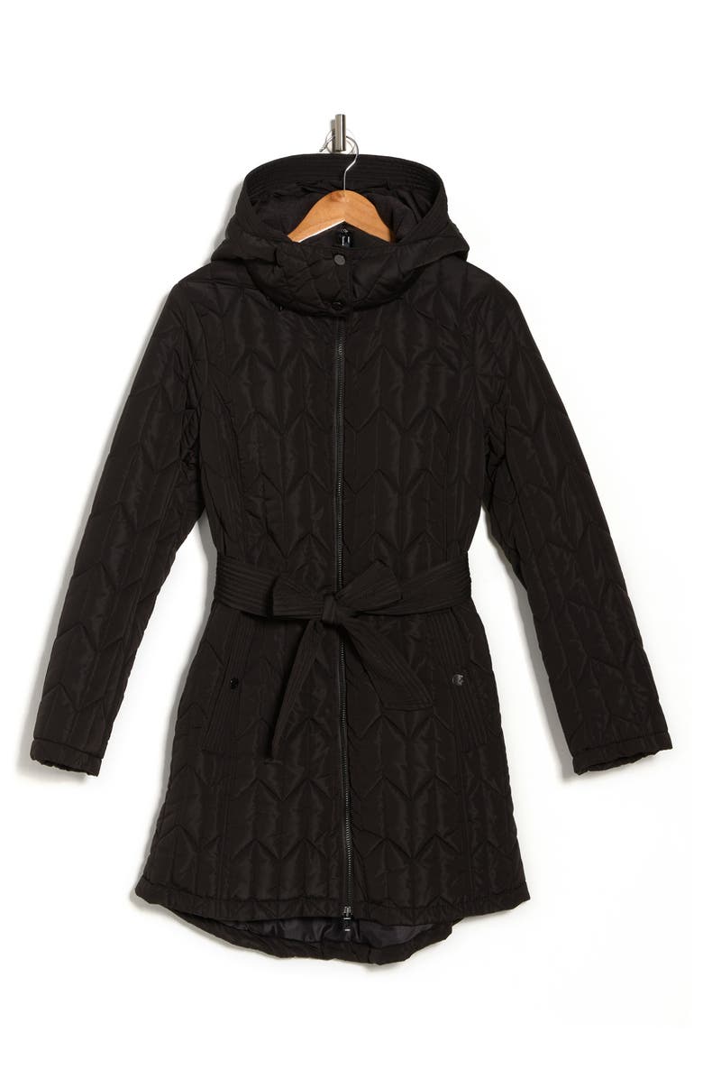 Andrew Marc Lyness Herringbone Quilted Belted Coat, Alternate, color,
