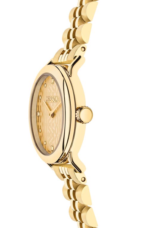 Missoni Mini Monogram Bracelet Watch In Ip Yellow Gold