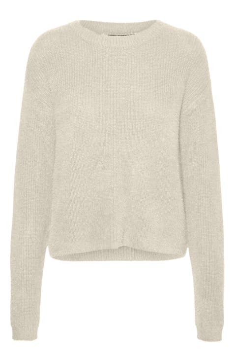 Eyelash Puff Sleeve Sweater