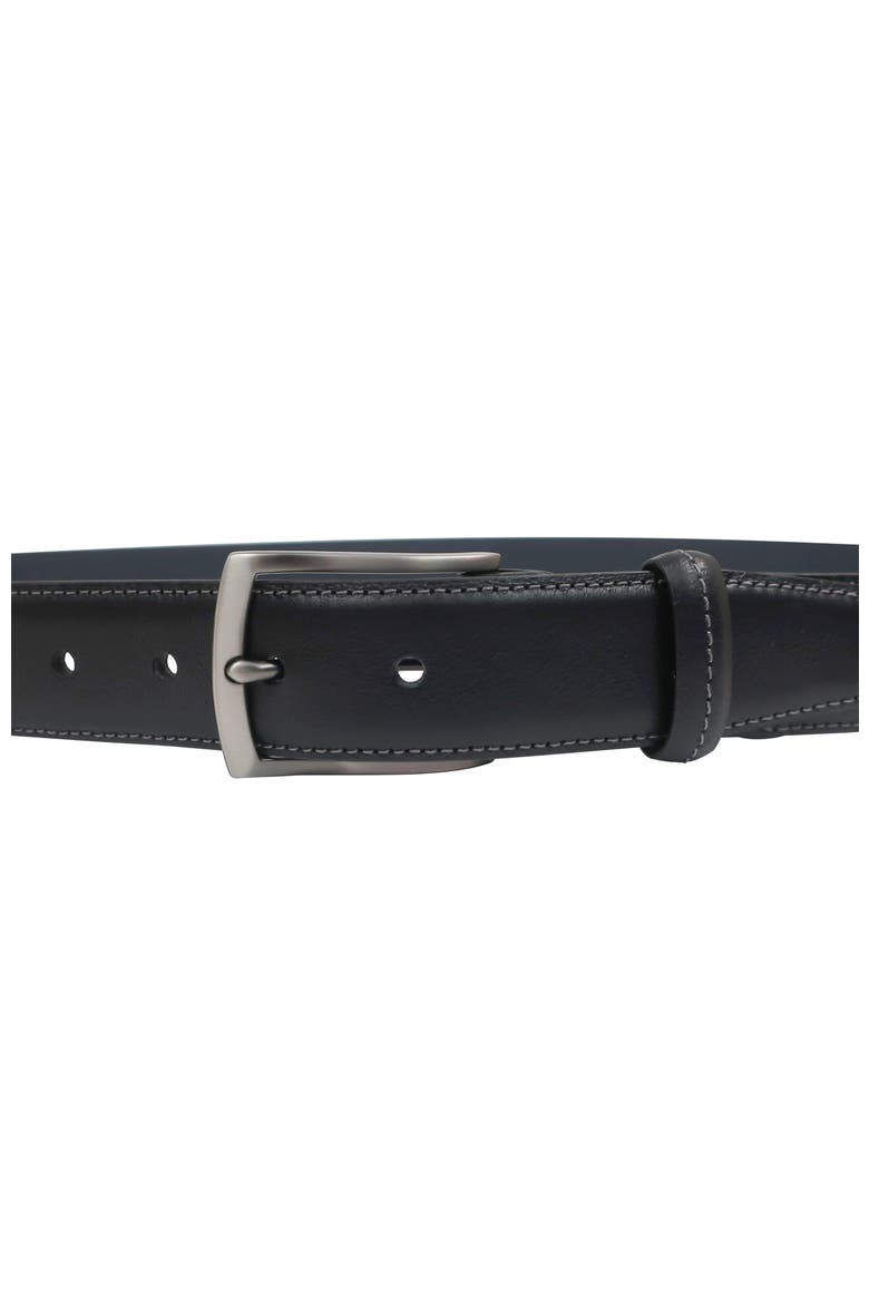 Mens Elastic Power Stretch Leather Belt, Alternate, color, Black