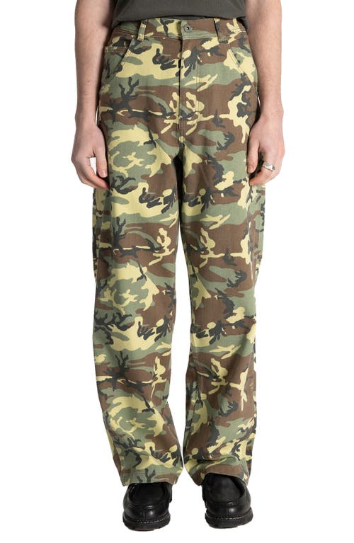 STAN RAY Woodland Camo Cotton Canvas Carpenter Pants in Woodland Duck  product