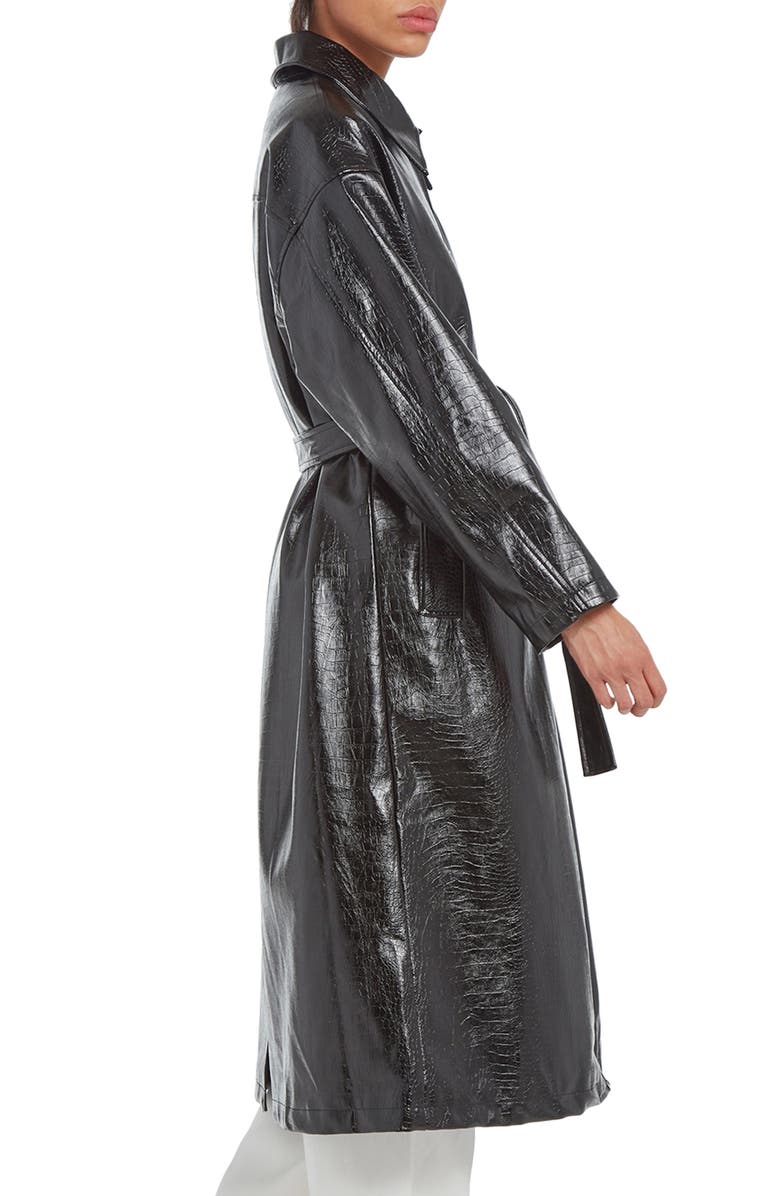 Apparis Nara Faux Leather Trench Coat, Alternate, color,