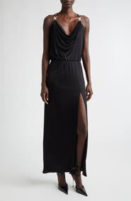 Versace Gathered Liquid Jersey Gown