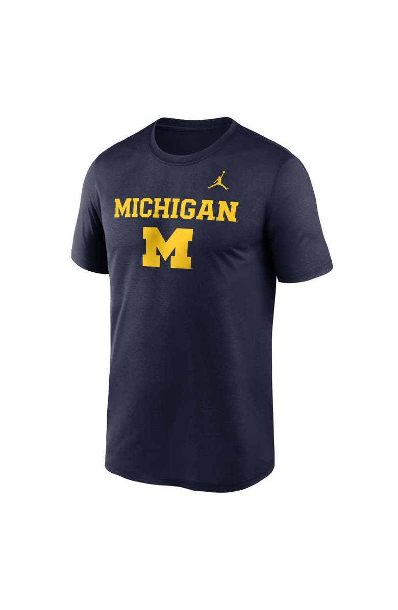 Jordan Brand Men's Jordan Brand Navy Michigan Wolverines Lockup Legend Performance T-Shirt, Alternate, color, 