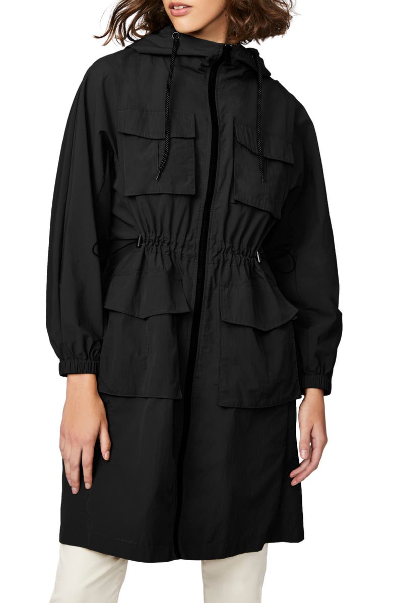 Bernardo Recycled Nylon Hooded Technical Jacket, Main, color,