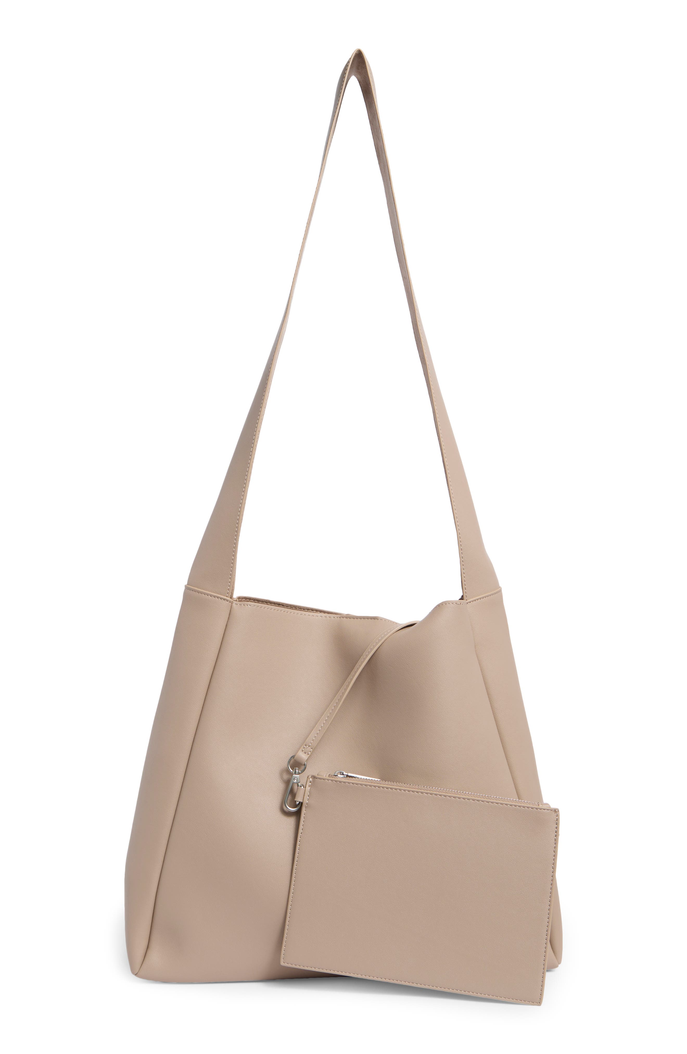 Extra Long Strap Tote Bag, Alternate, color, TAUPE