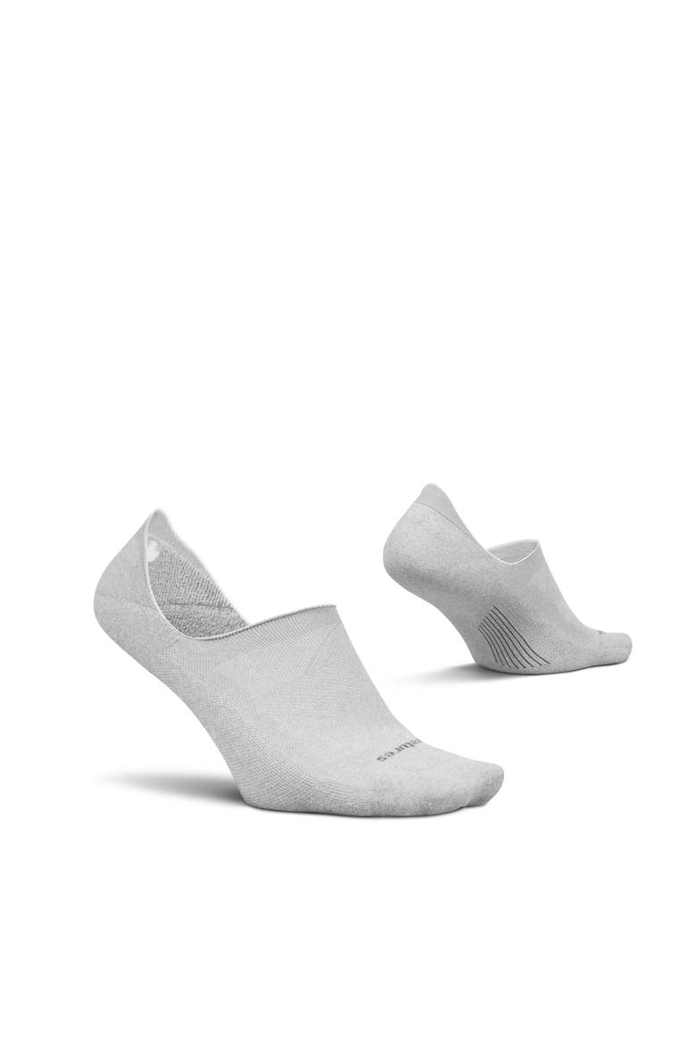 Elite Light Cushion Invisible Socks  AntiSlip Sport Sock Liner with Targeted Compression, Main, color, Light Gray