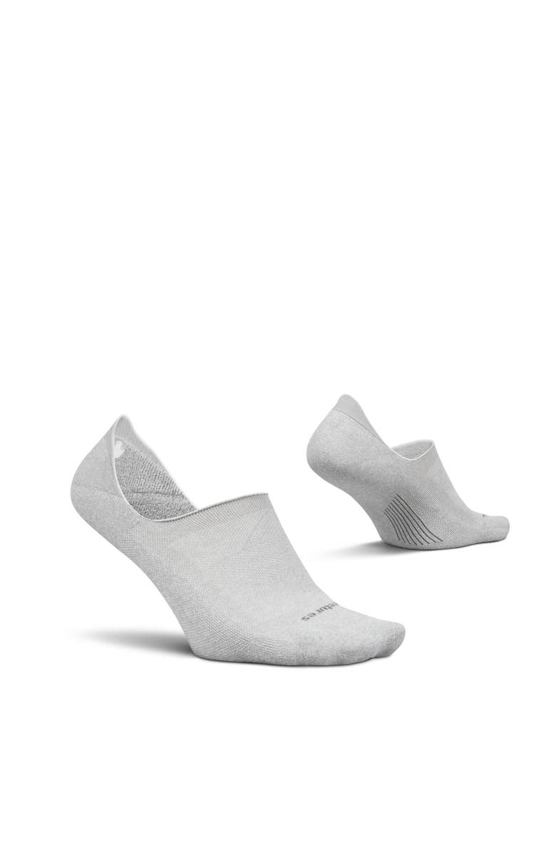 Feetures Elite Light Cushion Invisible Socks AntiSlip Sport Sock Liner with Targeted Compression, Main, color, Light Gray