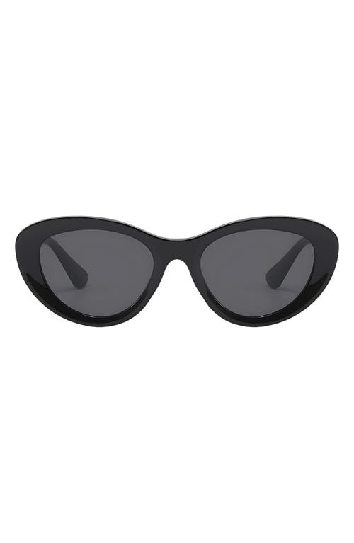 Fifth & Ninth Sasha 65mm Oversize Polarized Cat Eye Sunglasses In Black