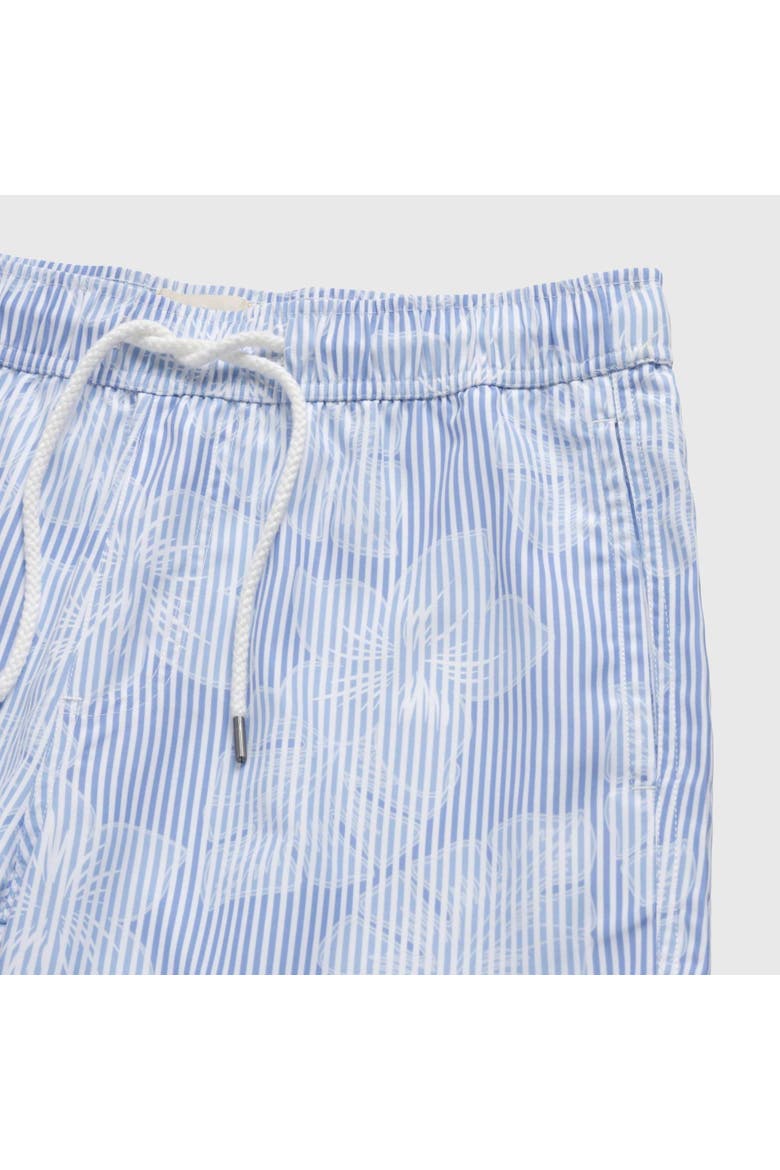 Jimmy 5" Stripe Floral Volley, Alternate, color, blue
