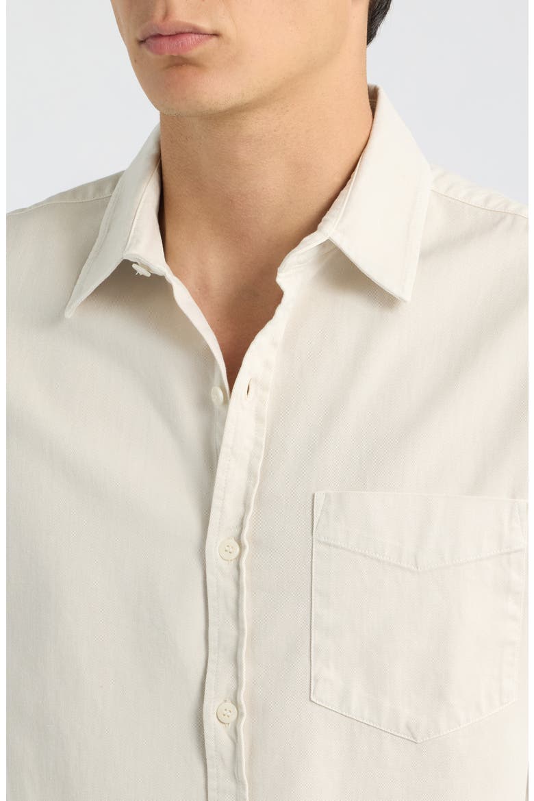 Organic Cotton Twill Long Sleeve Shirt, Alternate, color, CREAM