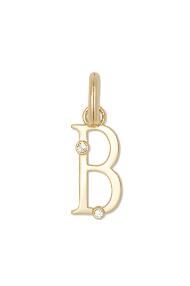 Initial B Charm, Main, color, CLEAR/ GOLD