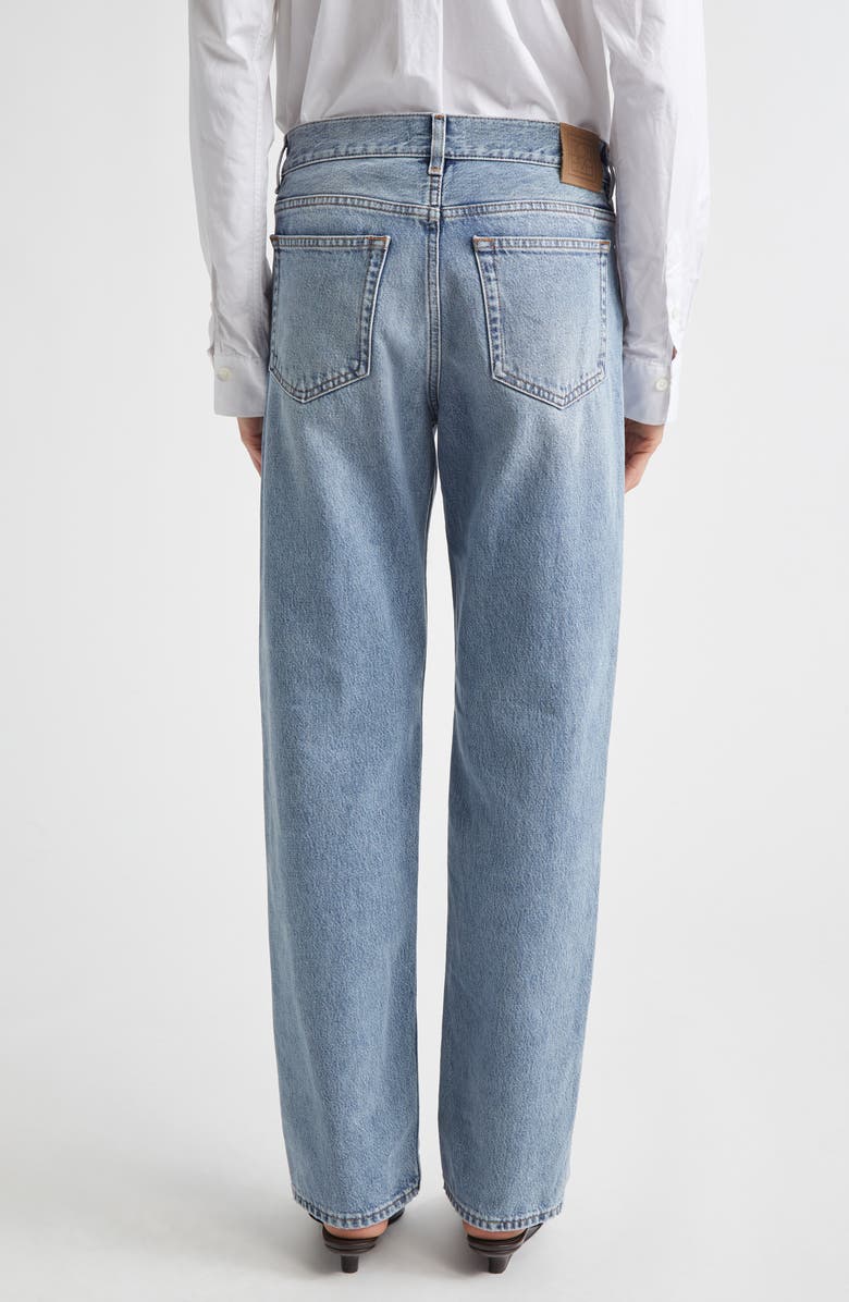 TOTEME Low Rise Organic Cotton Straight Leg Jeans, Alternate, color, True Vintage