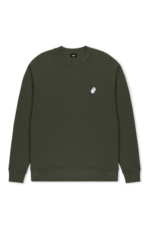 Ghost Relaxed Midweight Fleece Crewneck Sweatshirt