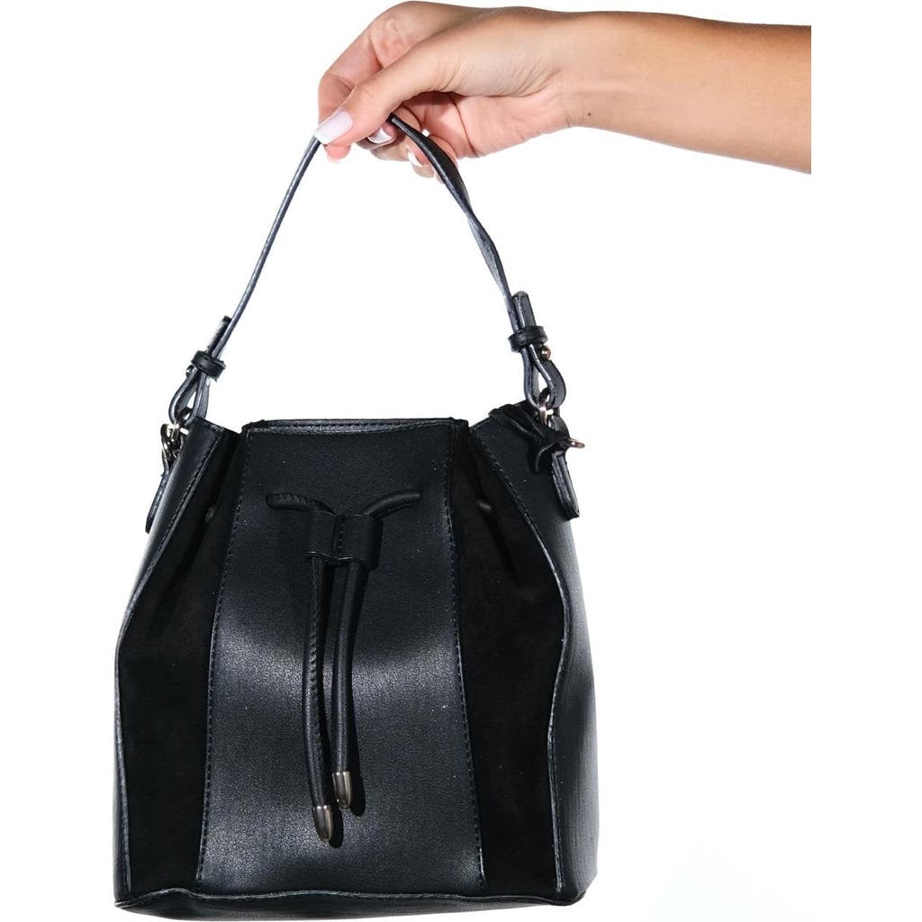 Forever & Always Shoes Maralis Leather Shoulder Bag In Black