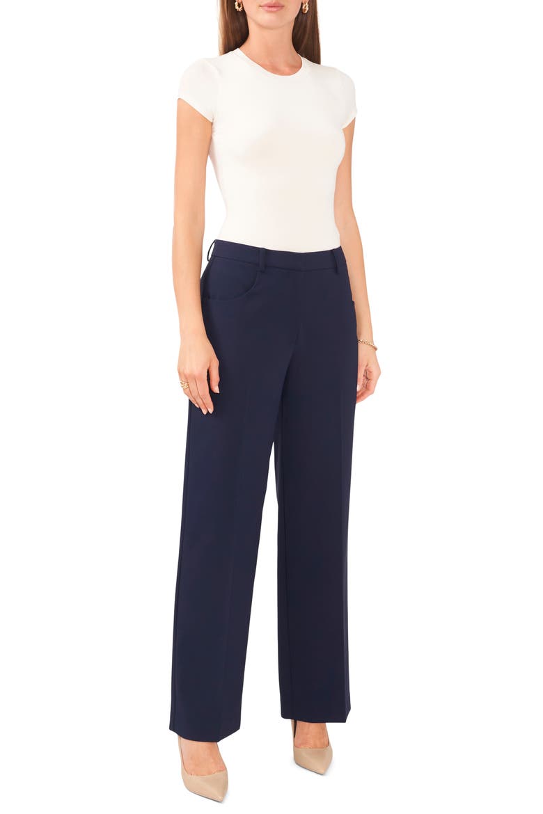 Stretch Crepe Wide Leg Pants, Alternate, color, CLASSIC NAVY