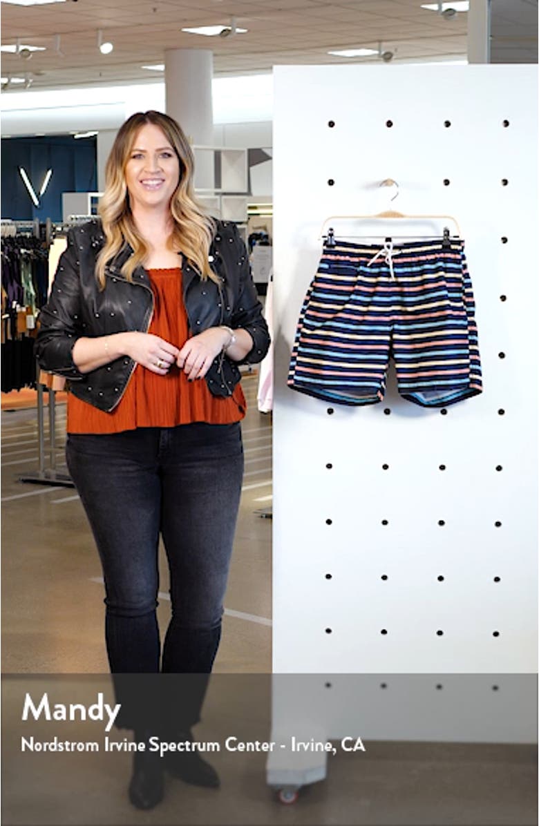 Retro Stripe Sano Swim Trunks, sales video thumbnail