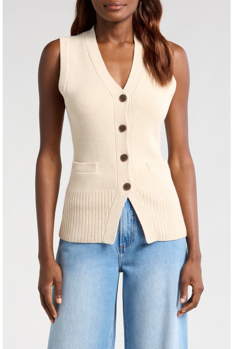Audra Sweater Vest, Main, color, SOFT DOVE